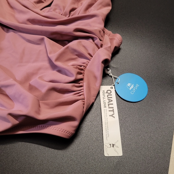 Cupshe Dusty Pink Swim Suit - Picture 6 of 10